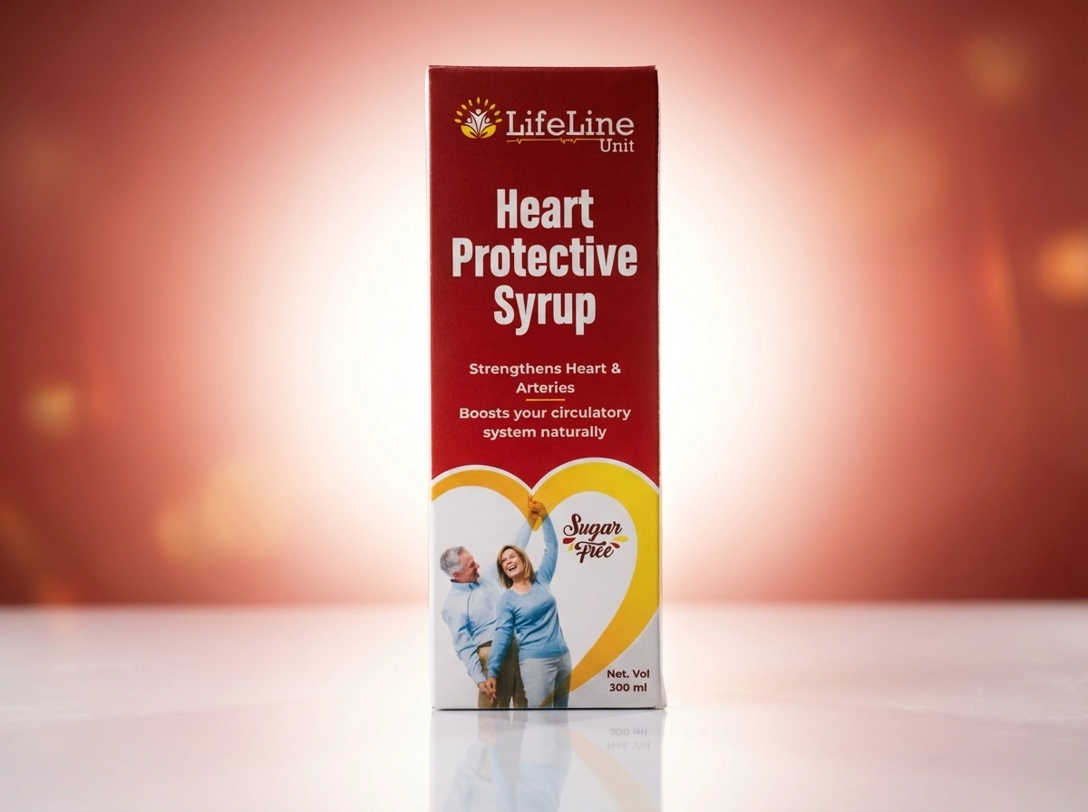 Life Line Unit Heart Protective Syrup Strengthens Heart & Arteries Boosts Your Circulatory System Naturally Sugar Free Net Vol 300 Ml