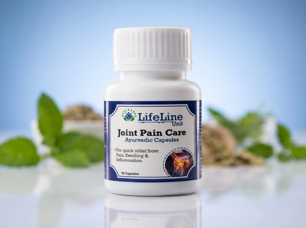 Life Line Unit Joint Pain Care Ayurvedic Capsules For Quick Relief From Pain Swelling & Inflammation 30 Capsules